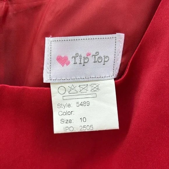 Elegant Red Kids Dress with Bow - Picture 7 of 7